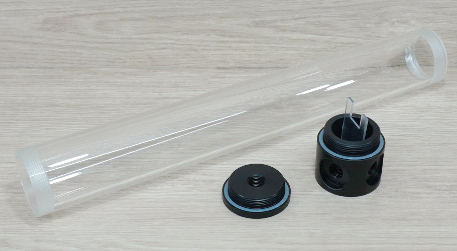 400mm Cylinder Water Tank G1/4" Thread XHC8 + SC600 Pump 12V 19W