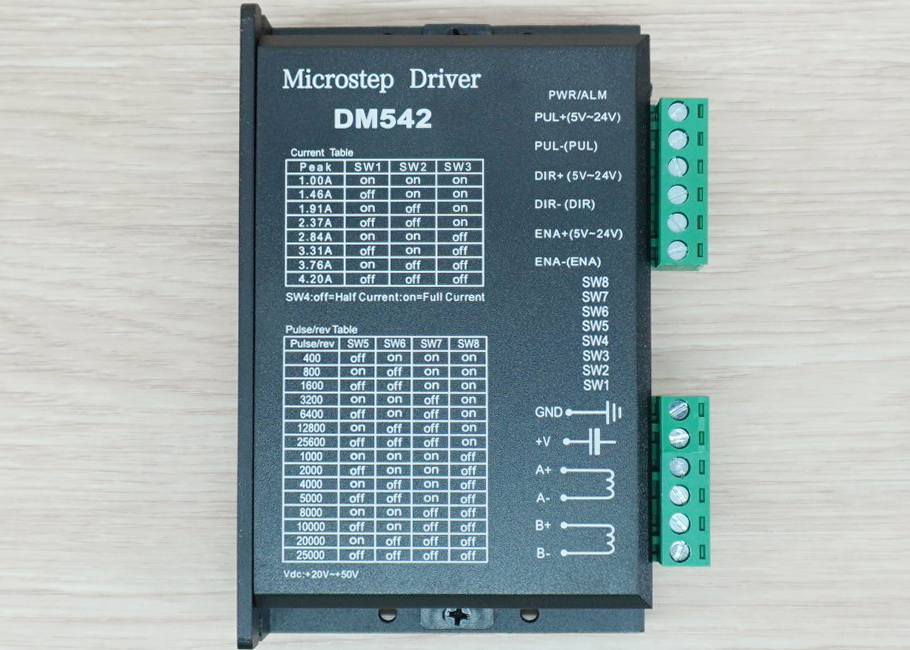 DM542 (Jiawen) Hi-Performance, Microstep Driver Peak 4.2A, 20-50 VDC 2-phase