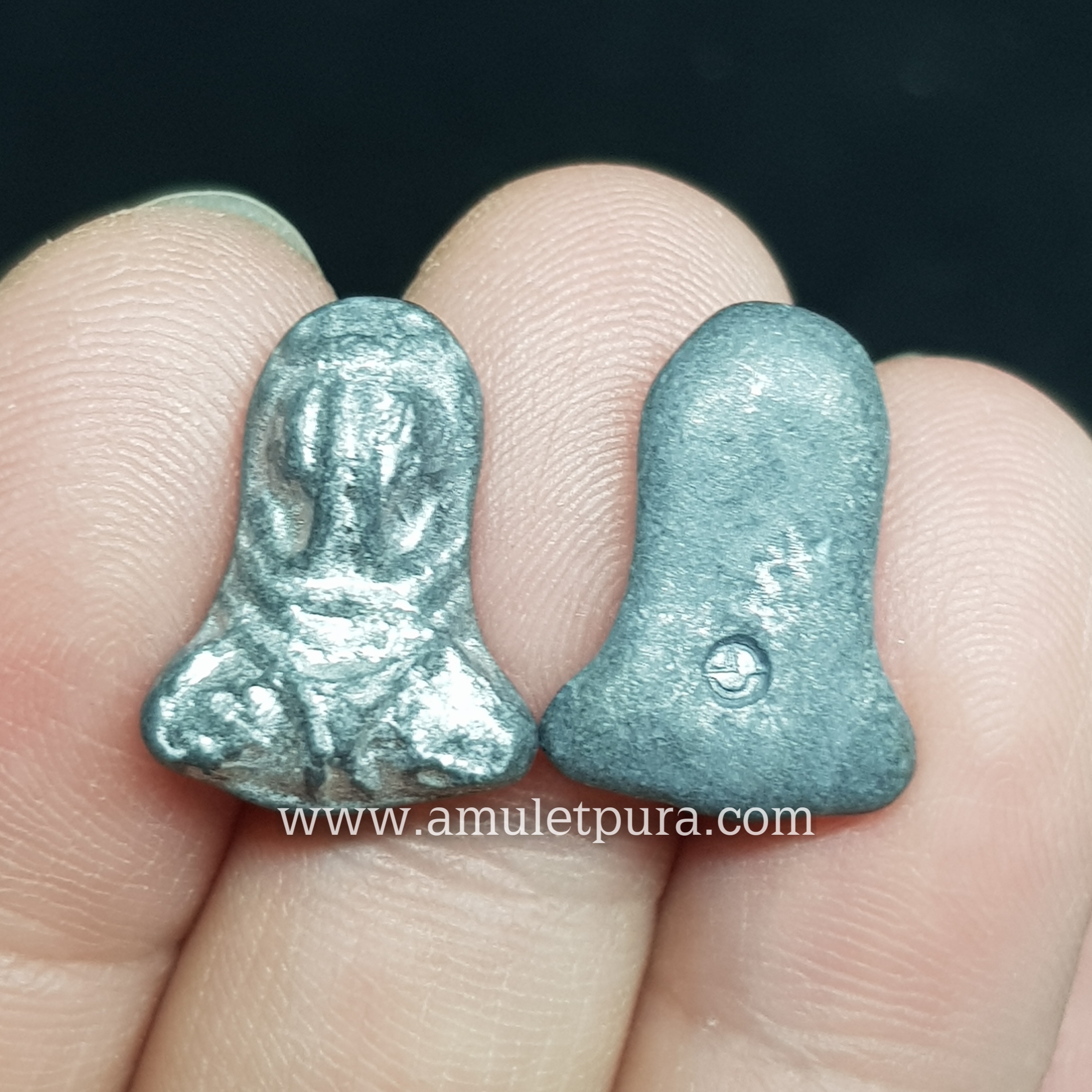 พระชุดจตุภาคี (เนื้อชินตะกั่ว พระปิดตา,พระรอด,นางพญา,นางกวัก เนื้อชินตะกั่ว) ปี2515 หลวงปู่เอี่ยม วัดโคนอน ภาษีเจริญ กรุงเทพมหานคร (หลังตอกโค้ด)