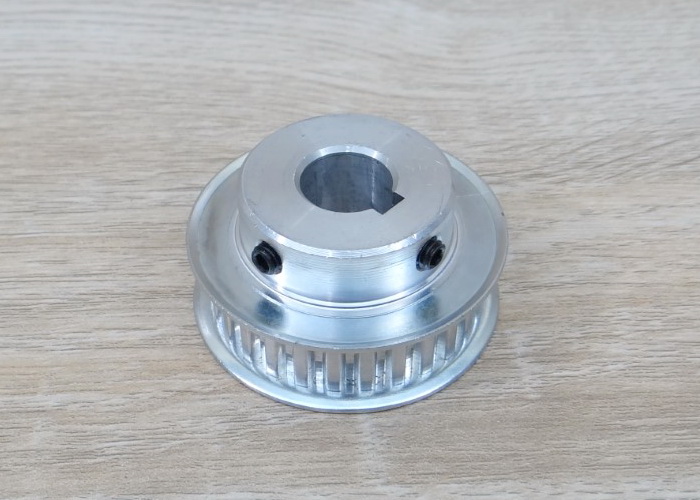 XL-10mm, 28 Tooth Timing Pulley Aluminum - 12mm + Key Hole 5mm