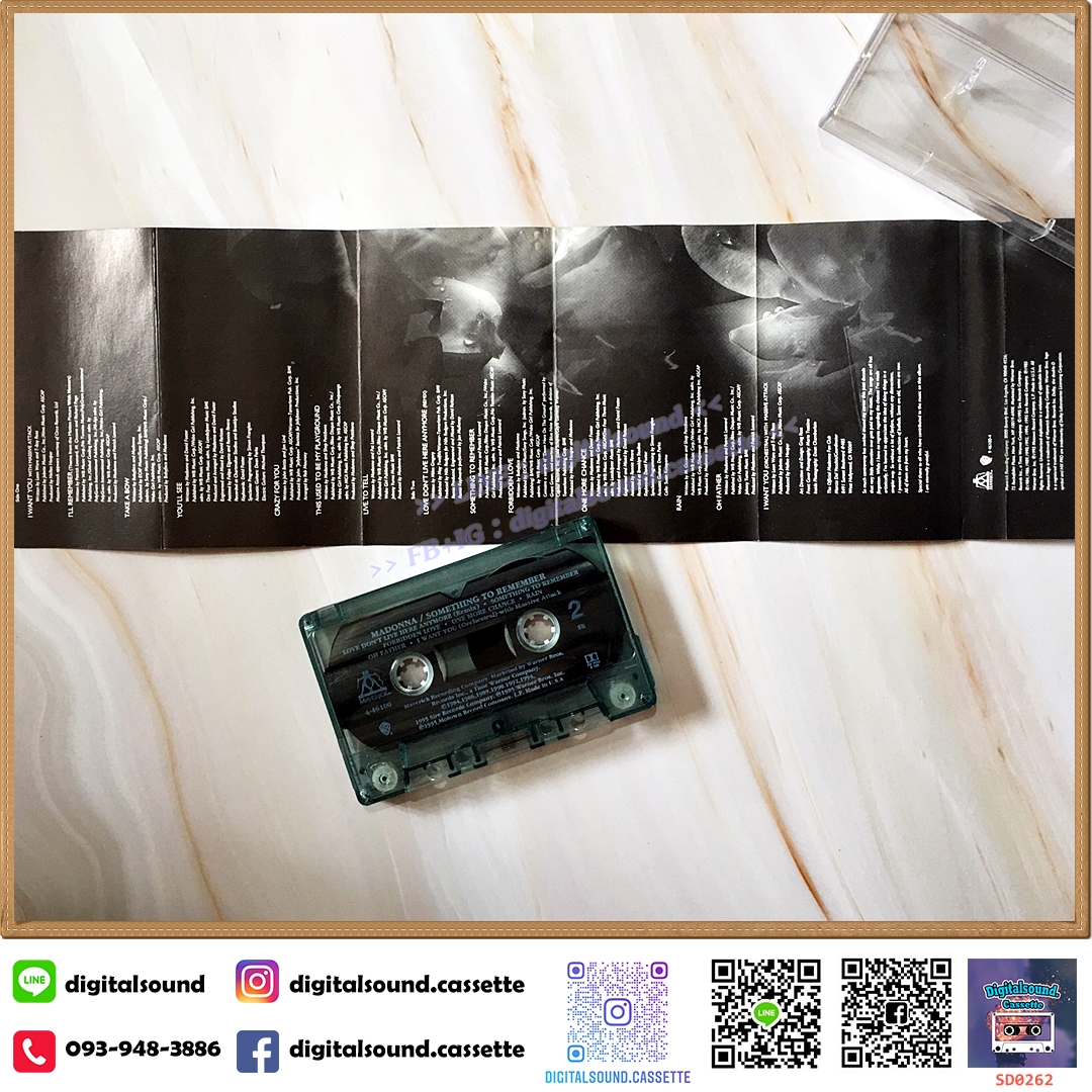 เทปคาสเซ็ท ตลับเทป MADONNA อัลบั้ม something to remember