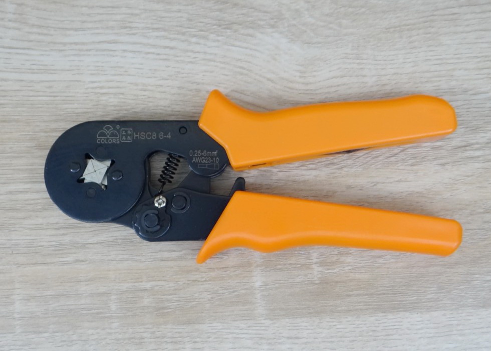 HSC8 6-4 คีมเข้าหัวสายไฟ 0.25-6 mm Tubular Terminal Crimper 23-10AWG