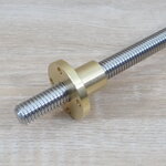 T12 Lead Screw Dia 12mm ยาว 400mm (Lead 4mm) + Copper Nut