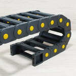 25 X 103 mm Cable Drag Chain R55mm ยาว 1M และ End Connectors (Bridge opening)