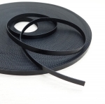 2GT-10mm PU Timing Belt Steel Core สีดำ (สานแถบเส้นเหล็กในสายพาน ราคา/1เมตร)