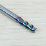 3-Flute DLC Coating 4x12x4mm 50L HRC60 High Efficiency End Mill, Shank 4MM