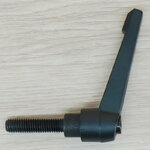 M8 x 45mm Metal Knob Adjustable Handle Lever Grip Black