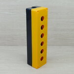 BX6 (Yellow) waterproof box 6 holes for 22mm mounting hole push button switch
