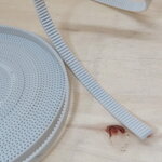 HTD-3M-10mm PU Timing Belt Steel Core สีขาว (สานแถบเส้นเหล็กในสายพาน ราคา/1เมตร)