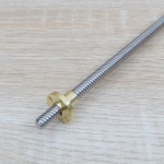 T8 Lead Screw Dia 8mm Length 300mm (Lead 8mm) + Copper Nut