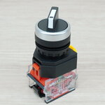 LAY38-11X2 AC400V 10A (2-Position) Industrial Selector Rotary Switch (On-Off) self-locking