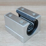 SBR25GA (ร่องเหล็ก ทนทานสูง) Steel Retainer - Aluminum Linear Ball Bearing Block