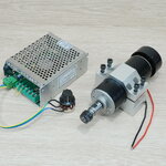 500W Spindle Motor (Max.12000rpm) + ER11 Collet + 52mm Clamp + Power Supply Speed Control