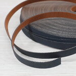 2GT-10mm Dustproof Neoprene Timing Belt Fiberglass Core สีดำ (ราคา/1เมตร)