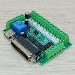 5 Axis CNC Breakout Board Interface for MACH3 + USB cable 1.35M