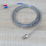 3M Cable หัวเกลียว 8mm K Type Thermocouple 0-400C Sensor Probe