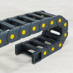 25 X 77 mm Cable Drag Chain R55mm ยาว 1M และ End Connectors (Bridge opening)