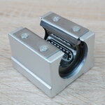 SBR16GA (ร่องเหล็ก ทนทานสูง) Steel Retainer - Aluminum Linear Ball Bearing Block