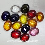 เพชรพญานาค สัณฐานรีหลังเบี้ย ขนาด 2.5 ซ.ม. ทุกสี ยกเว้นสีน้ำเงิน, ฟ้า, เขียว