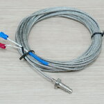 5M Cable หัวเกลียว M6x1.0 K Type Thermocouple 0-400C Sensor Probe
