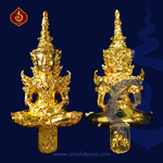 พระยอดธงมหาจักรพรรดิ์ (ชุบทอง) รุ่นรวยมากมากๆ ปี63 หลวงตาชลอ วัดศาลพันท้ายนรสิงห์ จ.สมุทรสาคร ปลุกเสก วัดท่าซุง เสาร์ 5