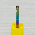 [เกรด 3A] - Single Flute DLC Coating 3.175x3.175x12 High Efficiency End Mill, Shank 3.175mm