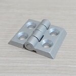 บานพับ Zinc Alloy Hinge for Alu-Profile 2020 ระยะรู 20x14 mm (สีเงิน)