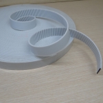 HTD-3M-25mm PU Timing Belt Steel Core สีขาว (สานแถบเส้นเหล็กในสายพาน ราคา/1เมตร)