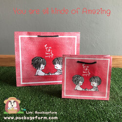 ถุงกระดาษหูเชือก ลาย Amazing