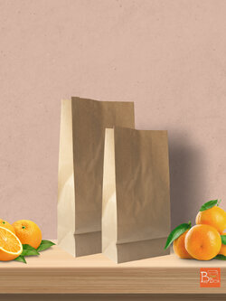 ถุงกระดาษคราฟต์น้ำตาลขยายข้างหนา75แกรม ขนาด 130x245+80 มม. 50ใบต่อแพ็ค