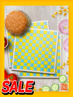 กระดาษห่อเบอร์เกอร์,แซนด์วิช,ขนม,กระดาษห่ออาหาร, ฟู้ดเกรด เคลือบ PE BTB WRAP 4