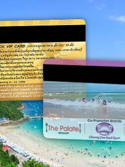 บัตรตัวอย่าง บัตรแถบแม่เหล็ก Hi-Co , Lo-Co คีย์ข้อมูลได้