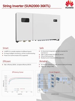 Huawei Inverter 36KW 3Phase SUN2000-36KTL-M3
