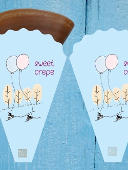 BTB CREPE 6 ซองเครปเกรดA ฟู้ดเกรด พิมพ์ลายน่ารัก ขนาด 12.5 x 20 cm.