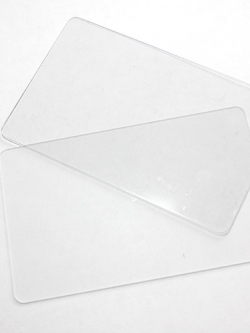 ขายปลีก บัตรพลาสติกใสเปล่า บัตรพรีปริ๊นท์ พิมพ์เพิ่มเอง