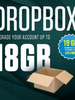 Dropbox Permanent Upgrade to 18 GB *ของแท้ 100% ไม่มีหมดอายุ