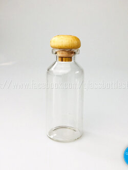 ขวดแก้ว 25cc ฝาไม้