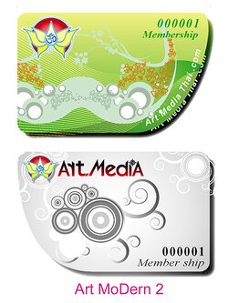 บัตรพลาสติก Modern 2 ทำบัตรส่วนลด บัตรมีทติ้ง บัตรอื่นๆ
