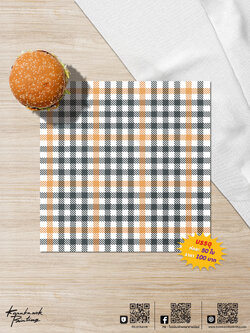 กระดาษห่ออาหารคริสต์มาส กระดาษรองอาหารคริสต์มาส ลายสก็อต