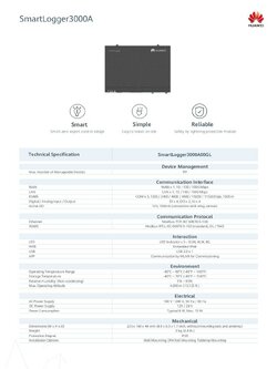 Huawei Smart Logger 3000A SLogger3000A00GL Warranty 2 year