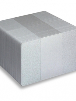 ขายบัตรพลาสติกเปล่า พื้นเมทัลลิก พิมพ์ใหม่ได้