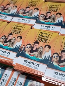 บัตรตัวอย่าง บัตรคอนเสิร์ต บัตรมีทติ้ง การ์ดปาร์ตี้ การ์ดงานเลี้ยง บัตรที่ระลึก