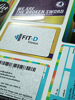 บัตรพลาสติก 4.5 x 8.6 cm ไซส์พิเศษ ทำบัตรสมาชิก