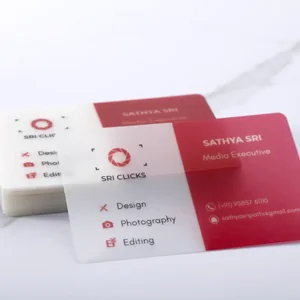 card ใสฝ้าขุ่น ผิวทราย