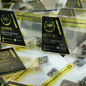Card บัตรพื้นใส ผิวมัน