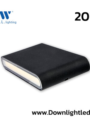 โคมไฟติดผนังภายนอก LED 20W W.L.LIGHTING WL-B34-20W-BK