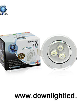 ดาวน์ไลท์ LED IWACHI 3w (แสงส้ม)