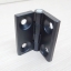บานพับ Hinge 60x60 mm Zinc alloy หนา 6 mm ระยะรู 35x35 mm, รูยึด 6.5 mm (สีดำ)