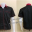 เสื้อช็อปแขนสั้นแบบดำกุ้นแดง (รหัส A78)