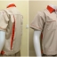 เสื้อช็อปแขนสั้นแบบครีมกุ้นส้ม (รหัส A24)